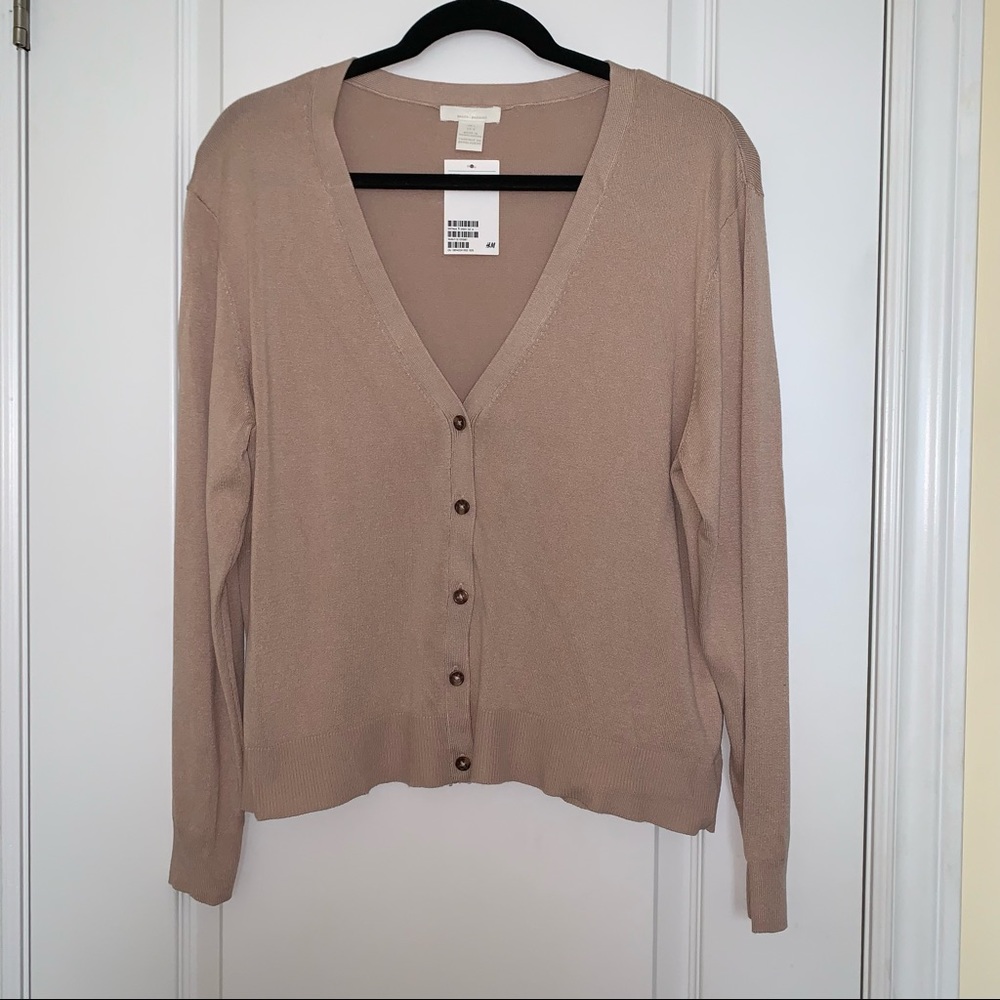 NWT H&M PINK CARDIGAN SIZE L